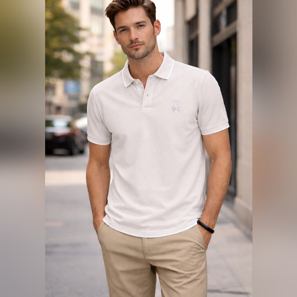 🐰Psycho Bunny Houston Cotton Piqué Polo Sz 4 / Sm 🐰